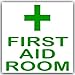 Produktbild 1 x Erste Hilfe room-green auf weiß, externe selbstklebend stickers-medical, Gesundheit und Sicherheit Schilder, Alert, Achtung, Hinweis, heilen, Arzt