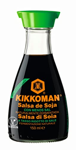 Salsa de Soja Kikkoman Baja en Sal 150 ml con dispensador