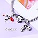 GNOCE Fashionable Lipstick & Sunglasses Pendant Charms Sterling Silver Dangle Charms Bead Fit Bracelet/Necklace For Mother's Day Gift (Lipstick & Sunglasses)