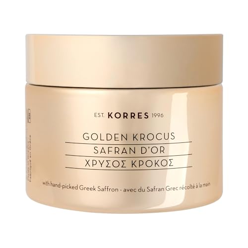 Korres Golden Krocus elixir hidratante diario para iluminar el rostro cansado