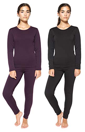 2 Pack: Womens Thermal Underwear Set Thermal Underwear for Women Fleece Lined Legging