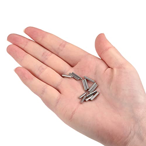 sourcing map 20Stk. 2x12mm Passstifte 304 Edelstahl Rundkopf Flachbefestigungselemente