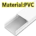 Canaleta Cables Adhesiva/Canal de Cable Blanco/Canaleta CablesTV(L 40cm x W 3.9cm x...