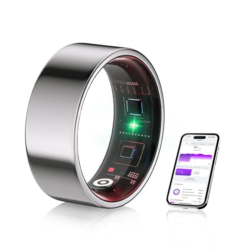 IUHFSIFS Smart Ring 5.Gen【Branchen Nr.1 – 0 Messfehler】& Sportspezifisch Smartring für Damen Herren Schlafen, Herzfrequenz, SpO2, 200 Modi für Android IOS Silver 12# IUHFSIFS Smart Ring 5.Gen【Branchen Nr.1 – 0 Messfehler】& Sportspezifisch Smartring für Damen Herren Schlafen, Herzfrequenz, SpO2, 200 Modi für Android IOS Silver 12#
