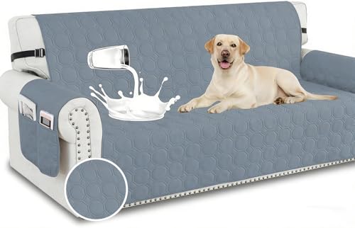 XINEAGE 100% Waterproof Couch Cover Sofa Covers for 2 Cushion Couch Loveseat Slipcovers Non-Slip Washable Furniture Protector for Pets, Kids,Dog (Loveseat 49