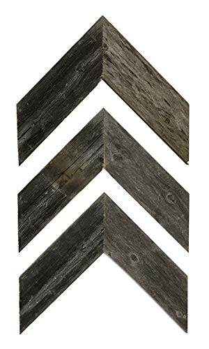 Barnwood Decor Farmhouse Wood Arrows for Wall - Set of 3 Rustic Chevron Arrows Made from 100% Reclaimed and Recycled Wood | Comes with Mounting Hardware