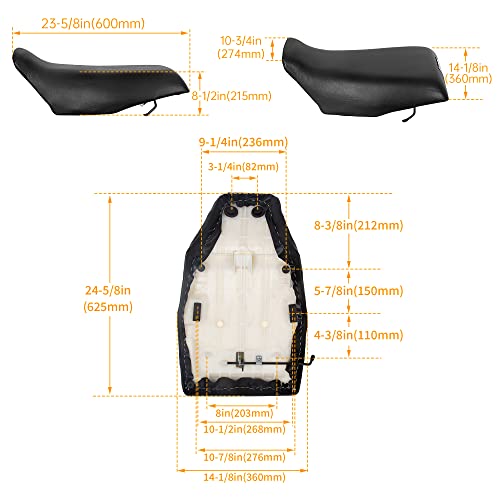 Hecasa Atv Complete Seat Set New Compatible With 1988-2000 Honda Trx300 Trx 300 Fw Fourtrax 4X4 Comfy Sturdy #TOP3