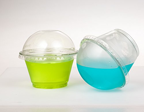Golden Apple, 7 Oz Clear Plastic Dessert Cups, Parfait Cups With Dome Lids No Hole 30Sets #TOP1