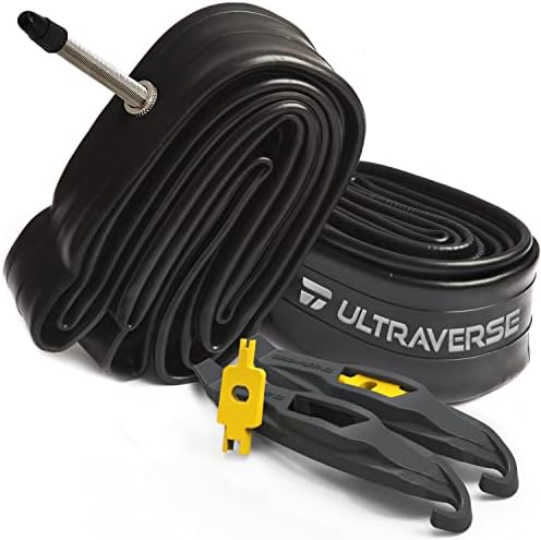 Ultraverse Bike Inner Tube for 26, 27.5 X 1.75/1.95/2.10/2.125 inch Bicycle tire Sizes with Presta Valve – Rubber Tubes for Mountain and Trail, Cruisers, MTB, and All Terrain Bikes – Set of 2