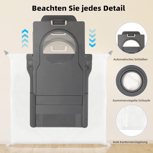 10 Staubbeutel für Dreame L10s Ultra Gen2/Gen3, X30/X40/X50/Aqua10 Ultra, L10s/L40s/L50s Pro Ultra, L40/L50 Ultra AE, für Mova E30/V50/E40/Z50/Z60/P50 Ultra Staubsauger, 3,2L Ersatzbeutel Zubehör