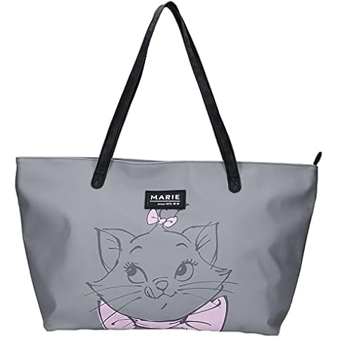 Disney The Aristocats Marie Forever Famous Tote Grey Pink Shopping Weekend Bag 34 x 55 x 18 cm Cover