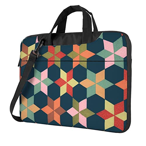 Sac à bandoulière pour ordinateur portable à motif géométrique et imprimé figurine tendance