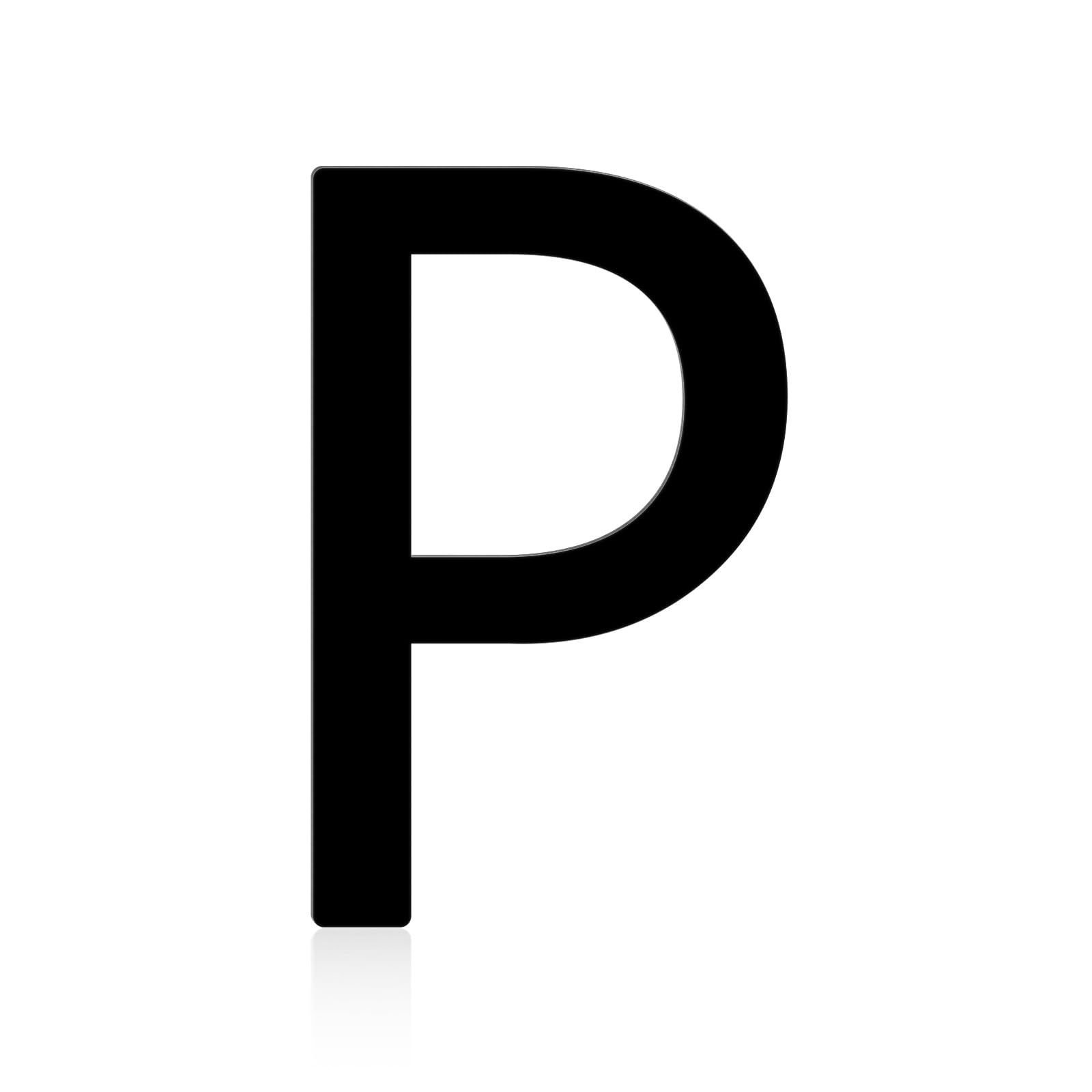 4 Inch Metal Letters, Black Stainless Steel House Address Mailbox Numbers, Perfect for Home Address Plaques, Door Signs, Office Labels, Custom DIY Crafts Homemade Projects, and Modern Decor(Letter P)