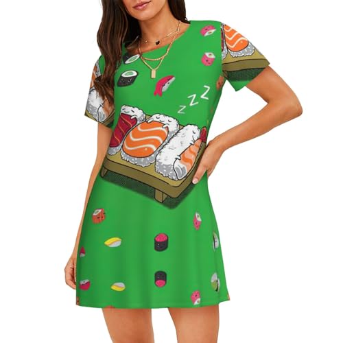 Chemise de nuit imprimé sushi idéale pour vos soirées cocooning et week-ends détente