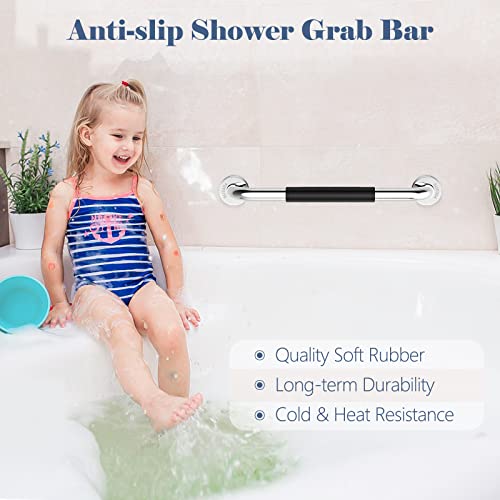 Grab Bars For Bathroom, Aolloa Shower Grab Bar 16Inch Sus304 Stainless Steel Anti Slip Bathroom Handicap Grab Bars, Applicable To Bathroom Shower (Silver 2Pack) #TOP4