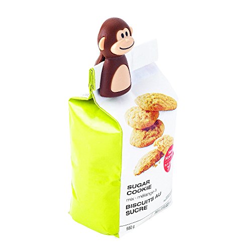 Joie Kitchen Gadgets 77729 - Pinzas para bolsa de mono, 2 piezas, color marrón y beige, 3 x 3 x 7 cm
