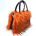Women's Shoulder Handbags Faux Fur Tote Bag Fluffy Satchel Handbags for Women, Mom, Friends, Bridesmaids (Orange)