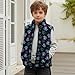 BYOXPUVI Paw Print Vest Jacket for Boys Girls, Fashion Toddler Outerwear Zip Up Lightweight Fleece Sleeveless Jacket Size 5-6