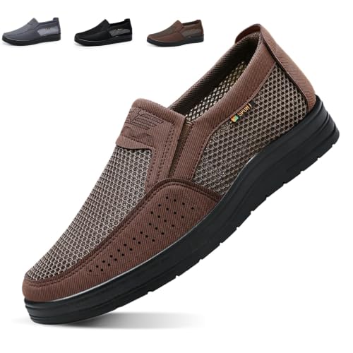 Mocasines de malla para hombre transpirables y ligeros para caminar con total comodidad