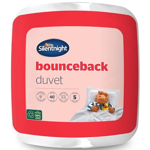 Silentnight Bounceback Duvet 10.5 Tog - All Season Winter Quilt Machine Washable and Hypoallergenic - Double, White