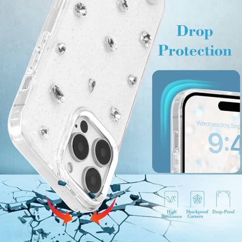 Coque iPhone 14 Pro Max transparent cristal étui silicone rigide antichoc - 3