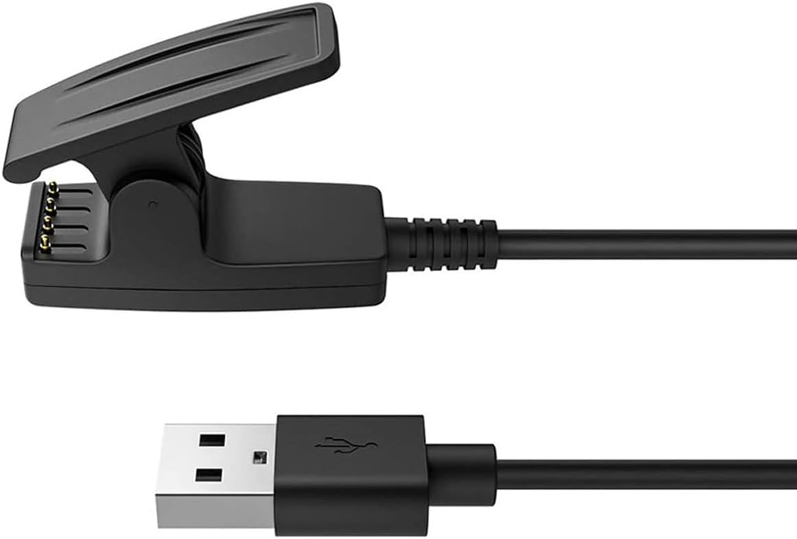 Emilydeals Charger for Garmin Lily, Vivomove HR, Forerunner 235/35/230/630/645/735XT, Approach S20/G10 Replacement Charging Clip Sync Data Cable (3.3ft/1m) (1)