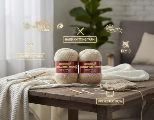 Image of M.G ENTERPRISE Os wal Tarang Knitting Wool Yarn, Soft Fancy Feather Wool Ball Light Skin 400 gm Best Used with Knitting Needles, Soft Fancy Wool Crochet NeedlesWool Yarn for Knitting.