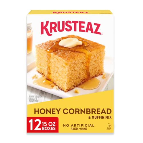 Krusteaz Honey Cornbread and Muffin Mix, 15 Ounce (Pack of
