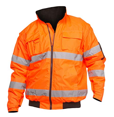 Logista Reflektor-Pilotenjacke, Charlie Barato®, fluoreszierend orange (M)