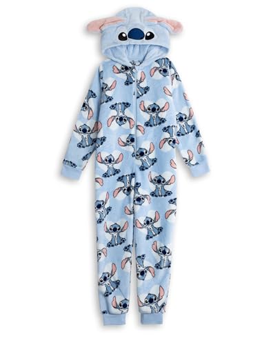 Disney Grenouillère Bleue Lilo & Stitch pour Fille | Pyjama Polaire Douillet avec Fermeture...