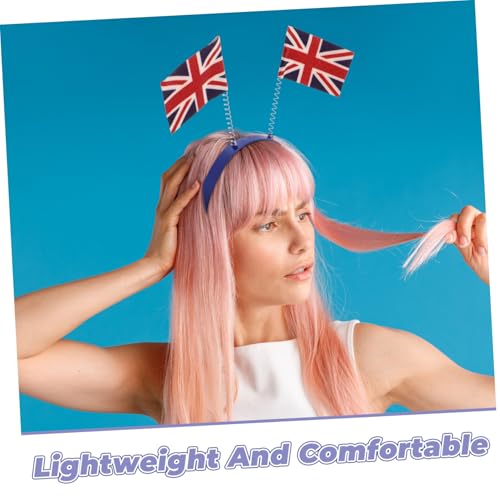 Bandeau cheveux Union Jack confortable anti mal de tête pour fille