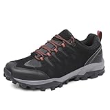 TRAILBLITZ Men's Hiking Shoes Outdoor Casual Sneakers Non Slip Comfortable Breathable Walking Work Trekking Climbing Camping Travel Trail Running Grip Durable Classic Fashion (9 Men,Black)