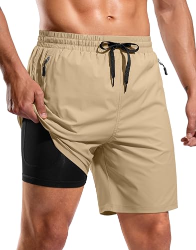 G Gradual Mens Swim Trunks with Compression Liner 7"/9" Board Shorts