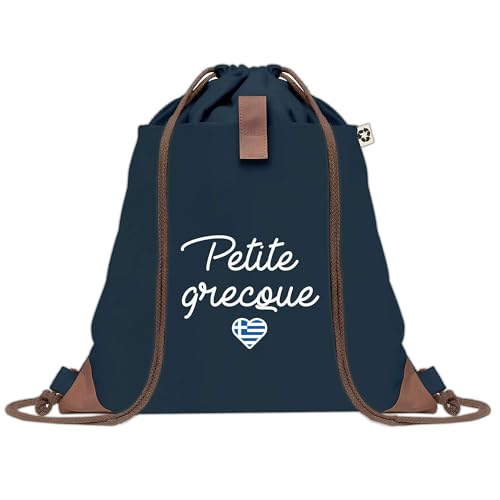 Sac à dos bleu avec pochette résistant pour affaires de gym