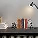 Bookends Decorative Metal Unique Office Desk Bookends Cute Book Ends Reading Decor Bookshelf Decor for Office School Library Bedroom, Book Lovers Gift