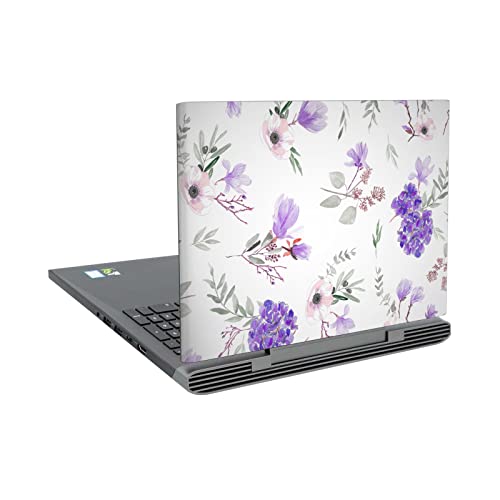 Sticker Dell Inspiron 15 7000 anti-rayures vinyle motif fleur bleue