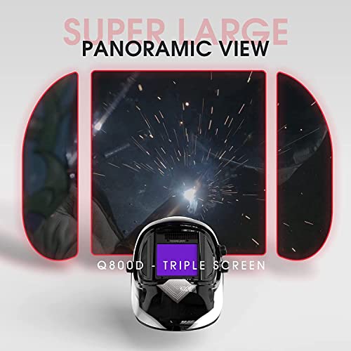 image for YESWELDER Large Viewing True Color Solar Powered Auto Darkening Weldin