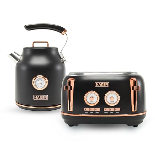Haden Dorset Electric Kettle with 4 Slice Wide Slot Toaster