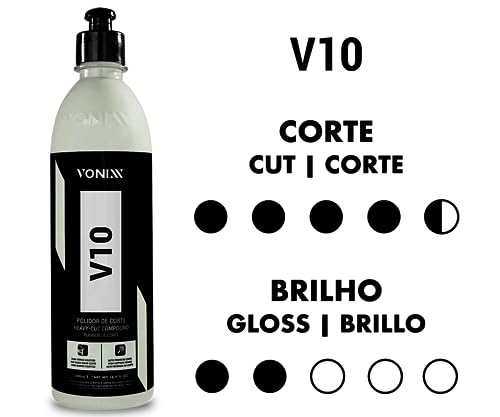 Kit Polimento V10 Polidor Corte V20 Refino V30 Lustrador Verniz Macio Vonixx