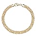 Miabella Italian 18K Gold Over 925 Sterling Silver Byzantine Bracelet for Women Handmade in Italy (Length 7.5 Inches)