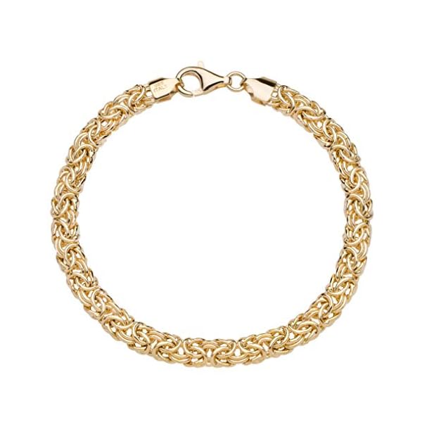 MiaBella-18K-Gold-Over-Sterling-Silver-Italian-Byzantine-Bracelet-for-Women-65-7-75-8-Inch-925-Handmade-in-Italy Miabella Italian 18K Gold Over Sterling Silver Byzantine Bracelet for Women, Handmade in Italy (Length 7.5 Inches)