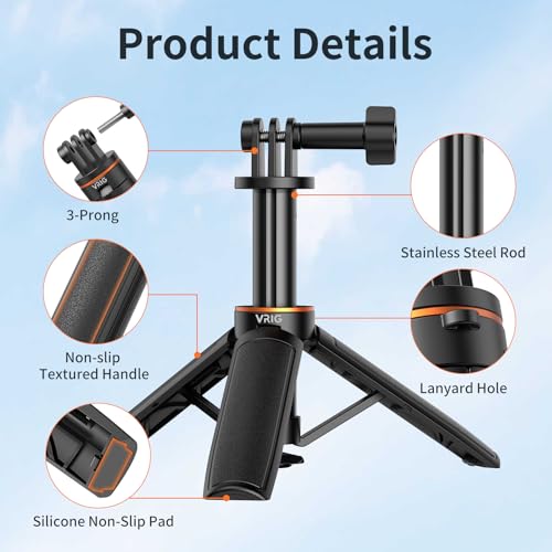Mini trépied extensible VRIG TP35 pour DJI Osmo Action et insta360 - 2