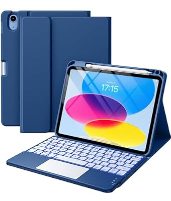 Harvopu for iPad A16 11th/10th Generation Case with Keyboard, Folio Cover