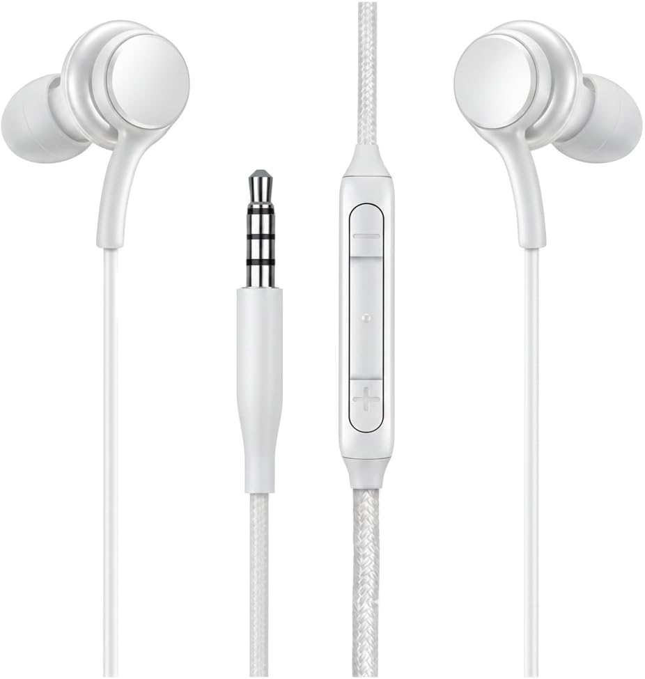 Fone de Ouvido com Fio P2 3.5mm Intra-Auricular com Microfone e Controle de Volume, Cabo