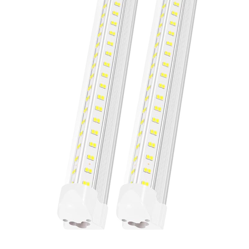 AQIQUUT 3FT Lights 36W 6500K 5000LM Daylight,Foot Led Shop Lights 110V Linkable Clear Cover Integrated V-Shape for Shop Garage Warehouse Workshop Commercial Bay Lighting(2-Pack)