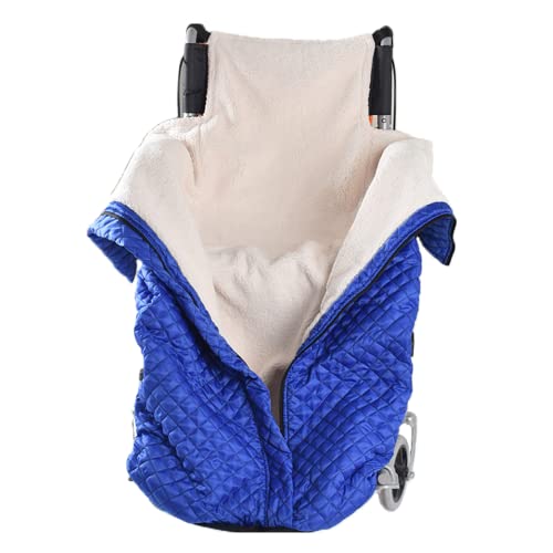 Waterproof Fleece Lined Wheelchair Blanket, Wheelchair Warmer Cover Blanket for Lower Body, Lap Blankets for Elderly,Black