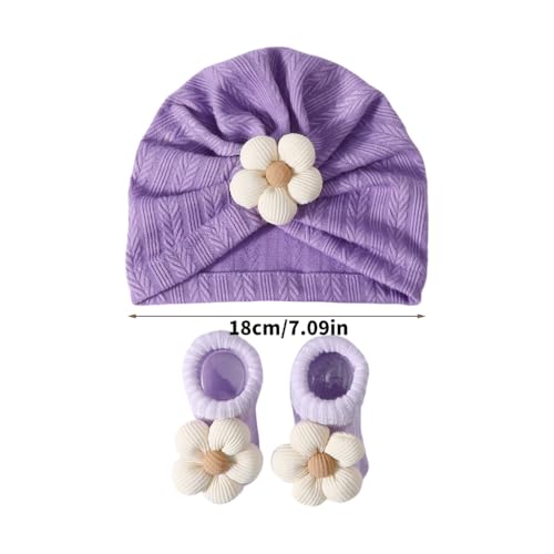Baby Hat Sock Set Infant & Knitted Socks Comfortable For Photoshoots Festival2
