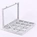 Produktbild SMEJS Schmucksache-Behälter mit Deckel, 12 Compartments Jewelry Box Vitrine Display-Organizer, Großes Glas Top (Color : D)