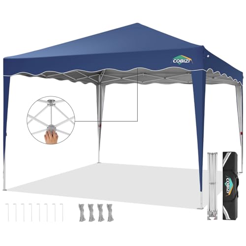 Image of COBIZI 9x9 Pop Up, Canopy Tent 10x10 for Parties, Backyard, Commercial, Waterproof and Portable Instant Shelter UV50+ Outdoor Canopy Gazebo