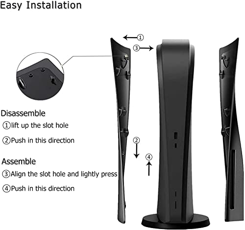 Image of New world for PS5 Faceplate, Faceplate for PS5 Disc Edition, Faceplate for PS5 CD Vesrion only for Fat Model First genration Model, Black